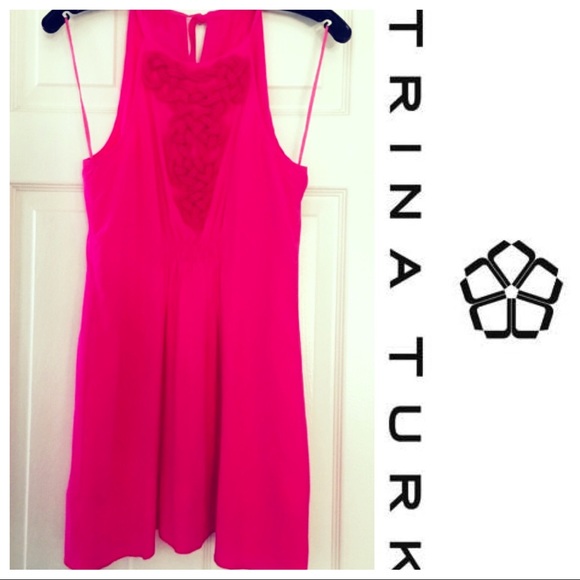Trina Turk Hot Pink Minidress - Picture 1 of 6